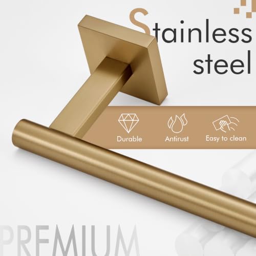 Bathroom Towel Bar Hand Towel Holders Wall Mount Toilet Kitchen Cabinet Paper Holder Stainless Steel Bath Hardware Champagne Bronze (Champagne Bronze / 1 Pack)