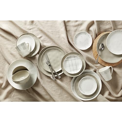 Grey Bay Colors 12 Piece Set (12-Piece Dinnerware Set / Gray)