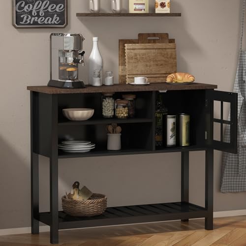 Farmhouse Coffee Bar Cabinet (Black)