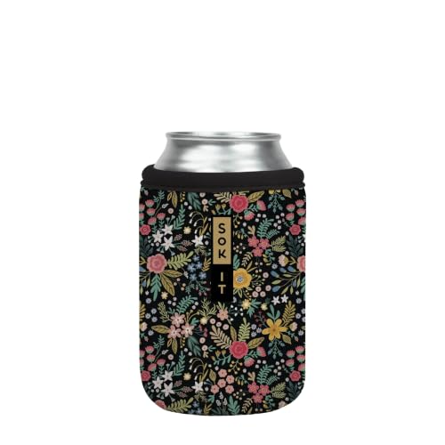 CanSok Sleeve for Beer & Soda Insulated Neoprene Cover (English Garden Picnic / 12oz Can Sleeve)