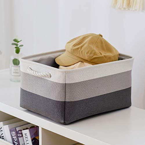 Large Storage Baskets for Shelves (Gray Gradient / Large (Pack of 3))