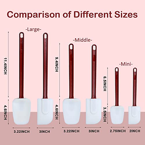 16.5 INCH Silicone Spatulas Heat Resistant Heavy Duty Rubber Spatulas Commercial Spatulas Set for Kitchen Use Silicone Cooking Utensils Sets of 2 (16.5 inch)