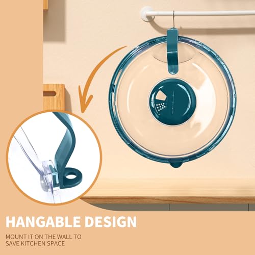 Microwave Cover with Water Steamer (dark green)