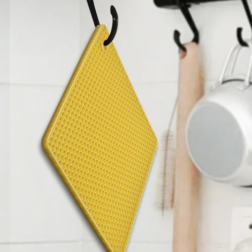 Silicone Square Trivets Mat (Yellow)