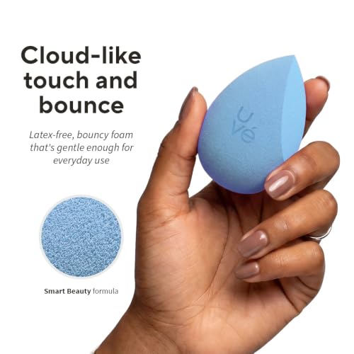 PURE Cut Makeup Sponge Blender (1 Count (Pack of 1) / Blue (Cut))