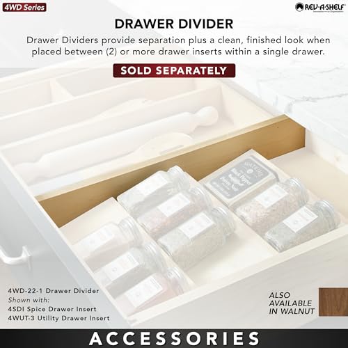 Trim-to-Custom-Fit Silverware Drawer Insert Divider Organizer (24" W / Shallow)