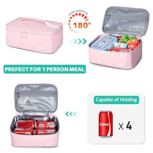 NOL Insulated Lunch Bag for Adults (Pink / Small (4.5 Liters))