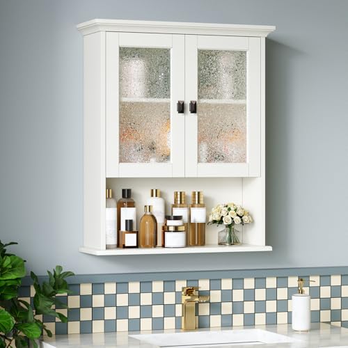 Bathroom Cabinet Wall Mount (Cream White)