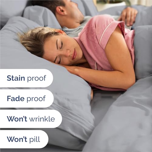 Split King Size 5 Piece Sheet Set (05 - Steel Blue / Split King Size)