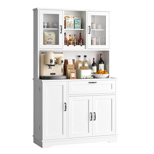 Kitchen Pantry Cabinet (White)