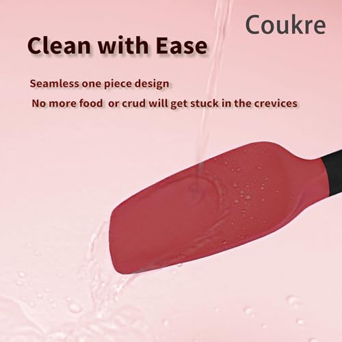 Silicone Spatula Set of 5 (Red Black)