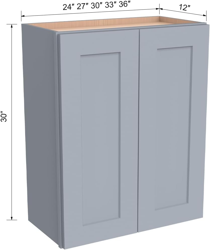 Wall Mounted Cabinet (Grey / 33" W x 12" D x 30" H)