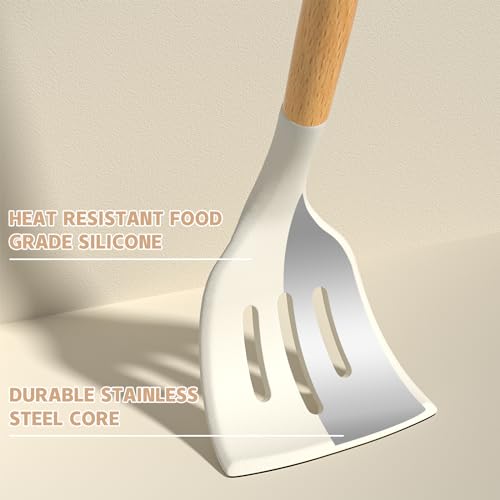 Kitchen Cooking Utensils Set (Cream White)