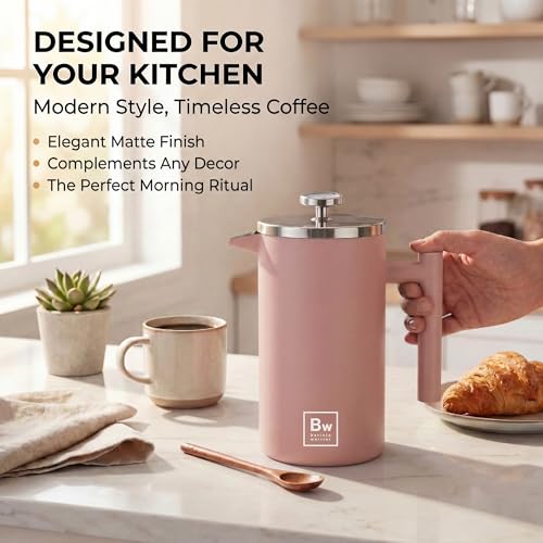 French Press Coffee Maker (Pink)
