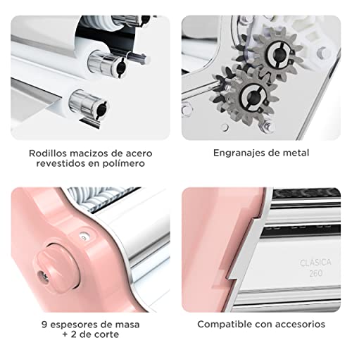 Classic 260 Pasta Maker Machine (Pink)