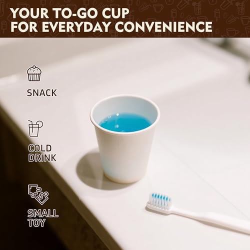 3 oz 300 Pack Small White Disposable Paper Cups (White / 3 oz)