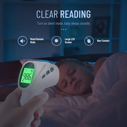 Forehead Thermometer for Adults and Kids (Grey)