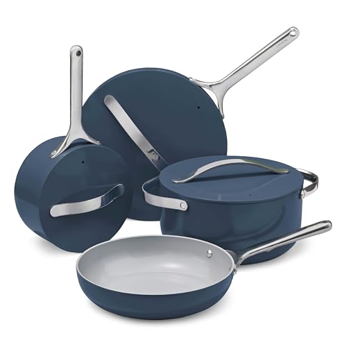 12-Piece Non-Stick Ceramic Cookware Set (Navy / 12pc Set)