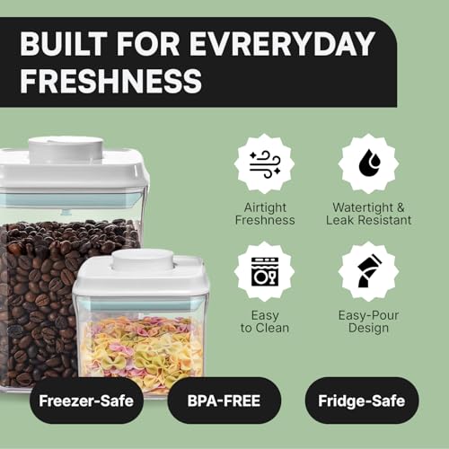 Bop Top Airtight Food Storage Containers with Lid Multi Pack (Set of 5)