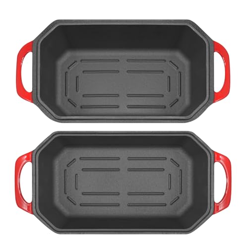 Bread Pan Cast Iron Loaf Pan with Lid Bread Loaf Pan 8.5x4.5 Inch Loaf Pan Enameled Cast Iron Sourdough Loaf Pan
