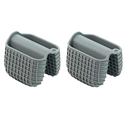 Mini Silicone Oven Mitts Set (Gray-square)