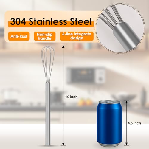 10 Inch Mini Whisk Anti (1pcs: Silver 10")