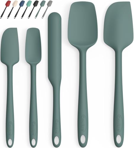 Silicone Spatula Set of 5 (Pure Dark Green)