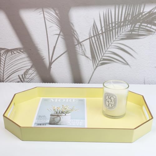 Yellow Plastic Serving Tray for Ottoman (C8 Yellow / 15.7" x 10.2" x 1.6")
