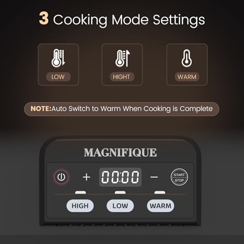 4 Quart Casserole Programmable Slow Cooker with Ceramic Baking Dish