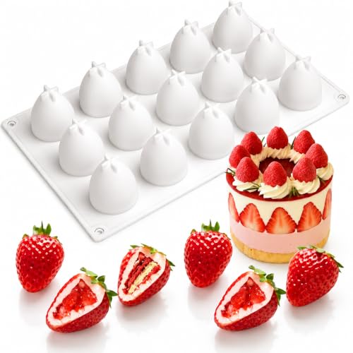 3D Strawberry Silicone Mousse Cake Mold