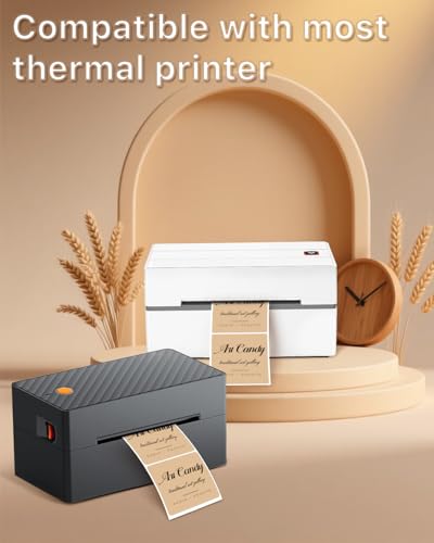 2"x2" Brown Square Thermal Labels