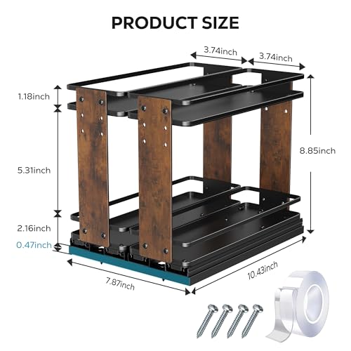 Pull Out Spice Rack Organizer (2 Count)
