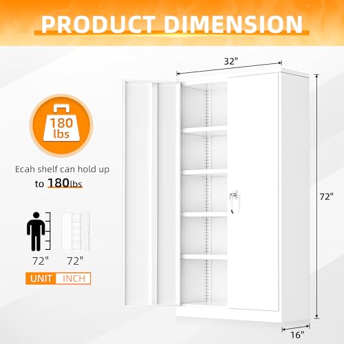 Storage Cabinet (White / 71")