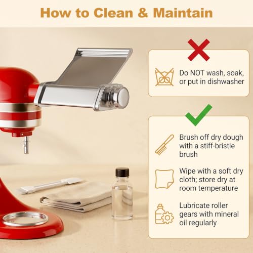 Pasta Attachment for KitchenAid (Metallic Silver Pasta Attachment)