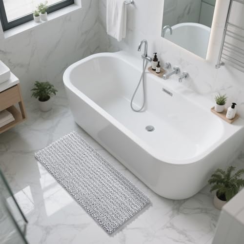Long Bathroom Rugs Non Slip Washable 44x24 Inch