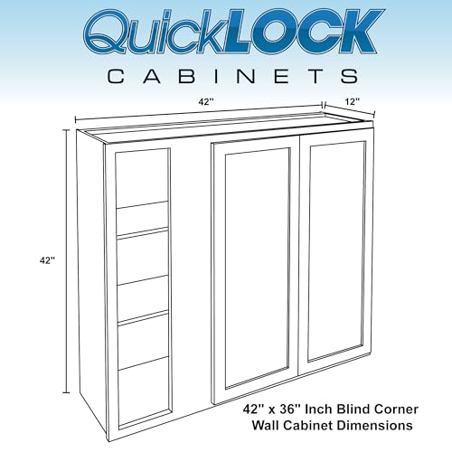 Quicklock RTA (12"D x 42"W x 42"H Blind Corner / Raw Maple)