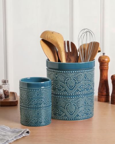 Kitchen Utensil Holder (2Pcs Grayish Blue)