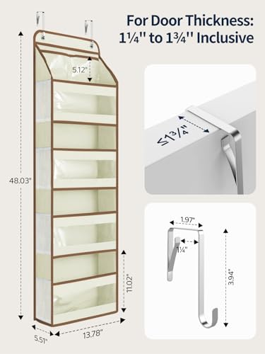 5 Tier Over the Door Organizer (Beige / 5 Tier)