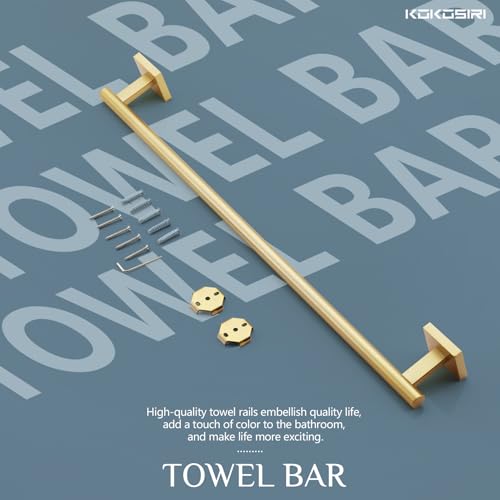 Towel Bar Bathroom Towel Holder for Bath Kitchen Cabinet Towel Rails 20 Inch Brushed Gold Stainless Steel B4005BG (Brushed Gold / 20-Inch)
