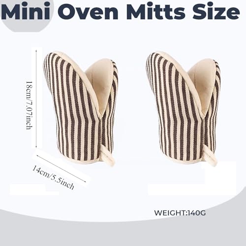 1 Pair Mini Oven Mitts (Khaki)
