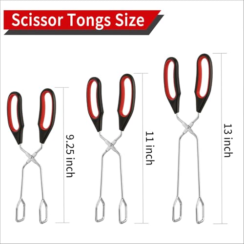 Stainless Steel Scissor Tongs 9.25 (9.25-Inch/11-Inch/13-Inch)