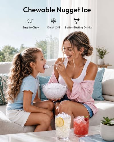 Under Counter Nugget Ice Maker Machine (Silver-)