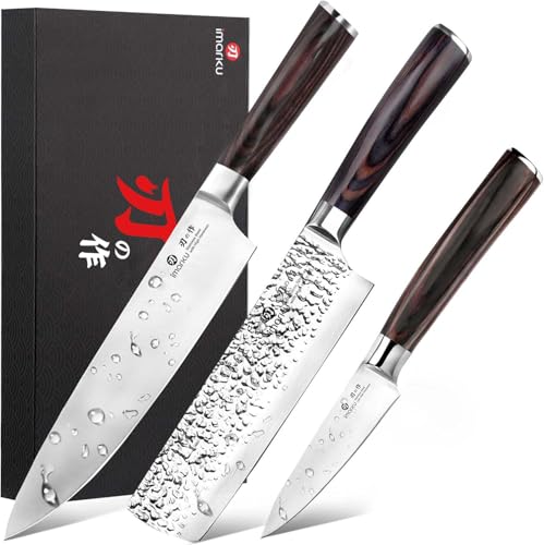 3 Pieces Knife set (Red-brown)