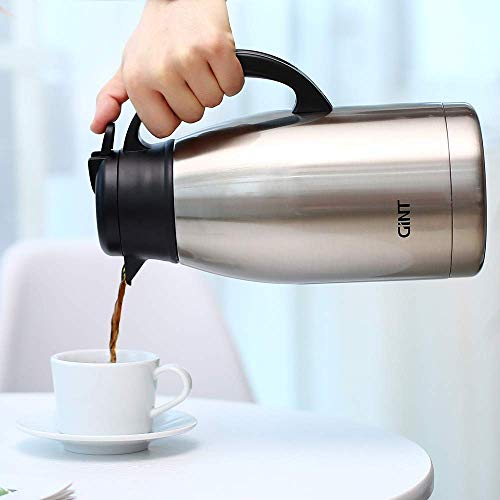 Stainless Steel Thermal Coffee Carafe (Silver / 65 Ounces)