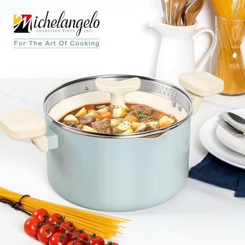 6 Qt Ceramic Nonstick Pasta Pot with Strainer Lid