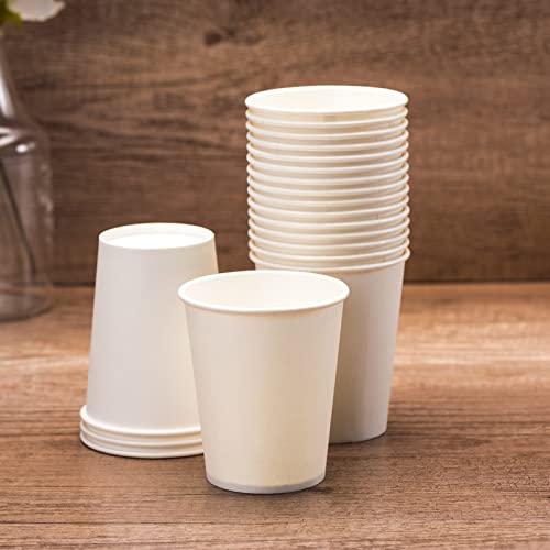 8 oz 300 Pack White Disposable Paper Coffee Cups (White / 8 oz)