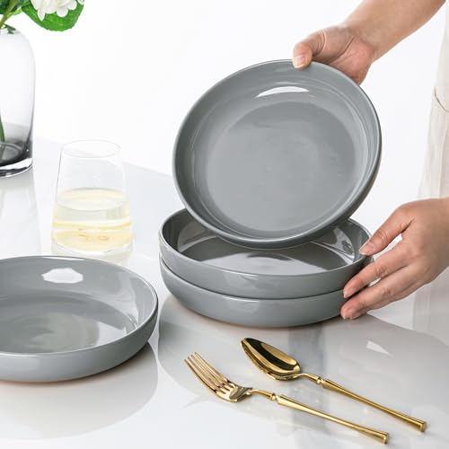 8.75'' Large Ceramic Pasta Bowls (Limestone(8.75inch))