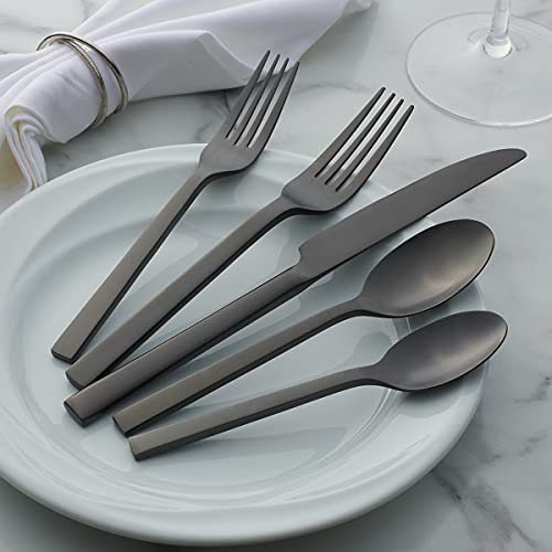 Chefs Table Midnight Matte 20 (20 Piece / 20-Piece Flatware Set, Midnight)