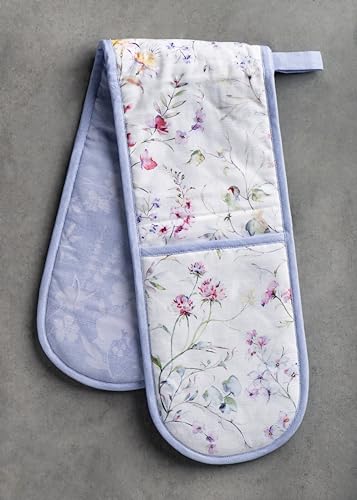 Double Oven Mitts 100% Cotton Double Oven Glove (068 - Summer Floral / 7" x 35" (Double Oven Mitt))