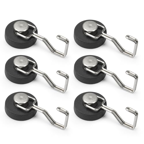 Rubber Coated Magnetic Hooks for Cruise Ship Cabin (6 Count)